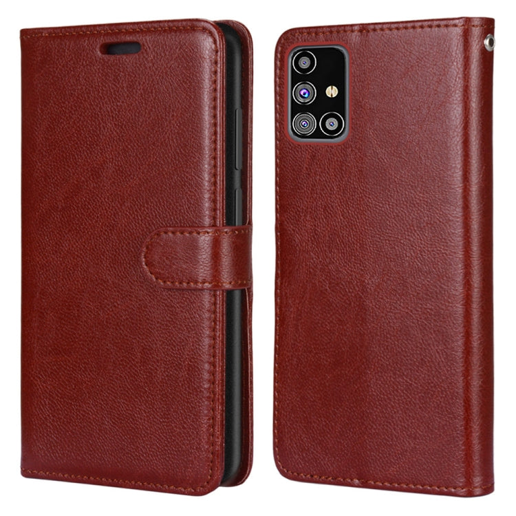 For Samsung Galaxy M31s Pure Color Horizontal Flip PU Leather Case with Holder & Card Slots & Wallet & Photo Frame