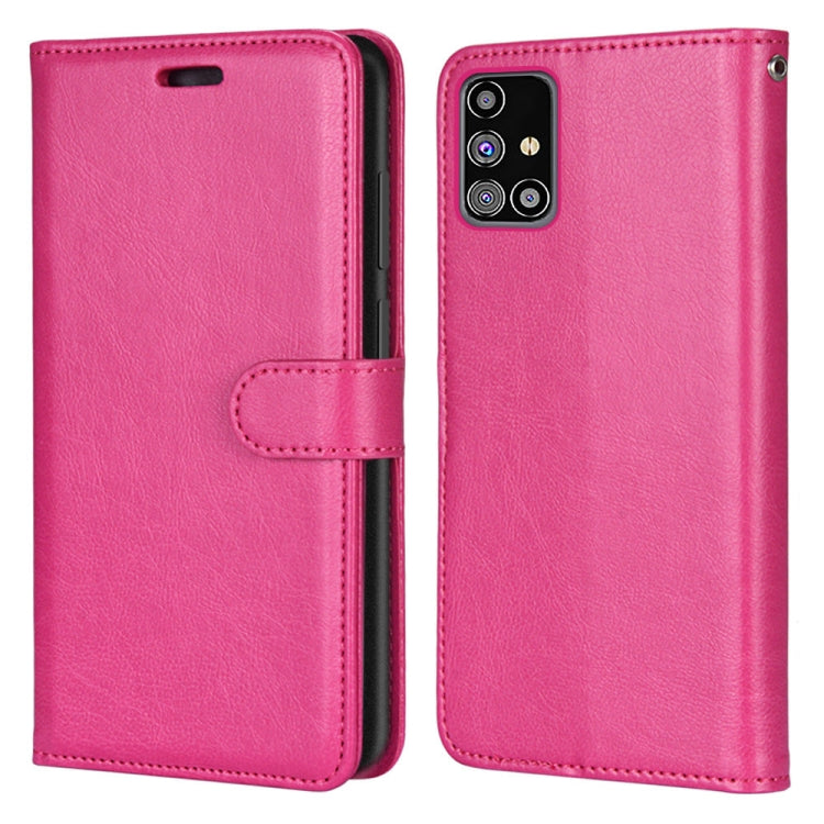 For Samsung Galaxy M31s Pure Color Horizontal Flip PU Leather Case with Holder & Card Slots & Wallet & Photo Frame