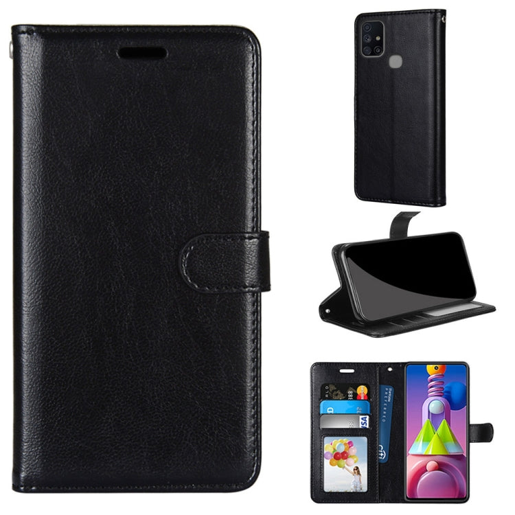 For Samsung Galaxy M51 Pure Color Horizontal Flip PU Leather Case with Holder & Card Slots & Wallet & Photo Frame