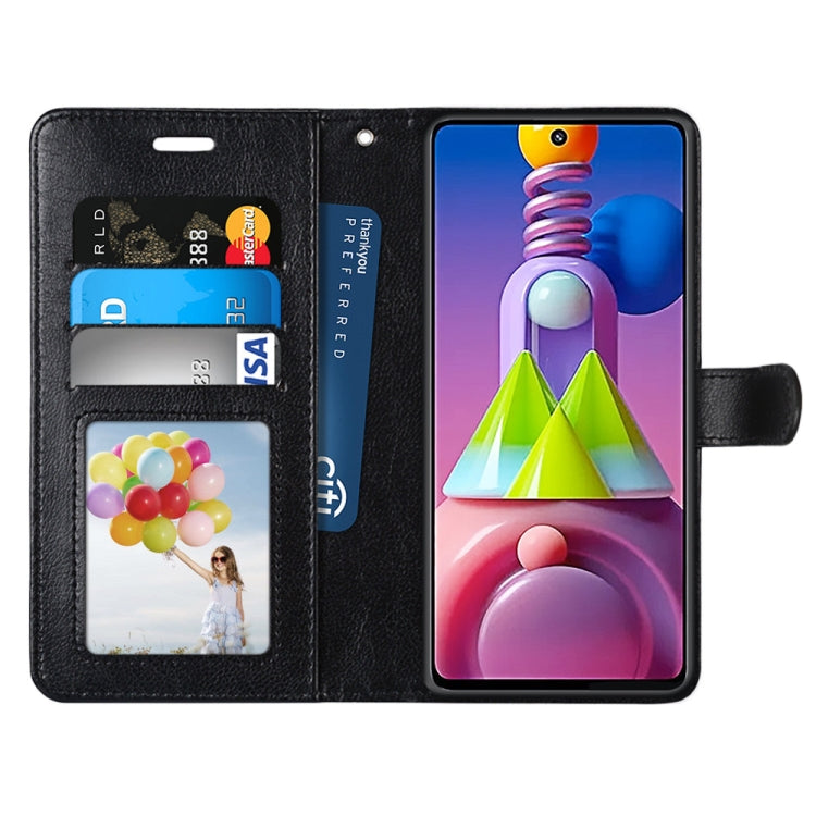 For Samsung Galaxy M51 Pure Color Horizontal Flip PU Leather Case with Holder & Card Slots & Wallet & Photo Frame