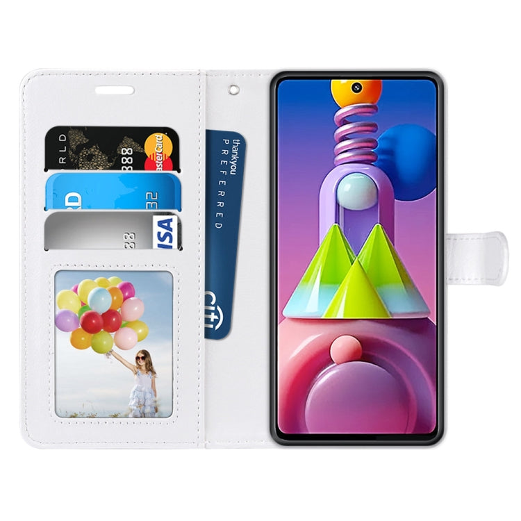For Samsung Galaxy M51 Pure Color Horizontal Flip PU Leather Case with Holder & Card Slots & Wallet & Photo Frame