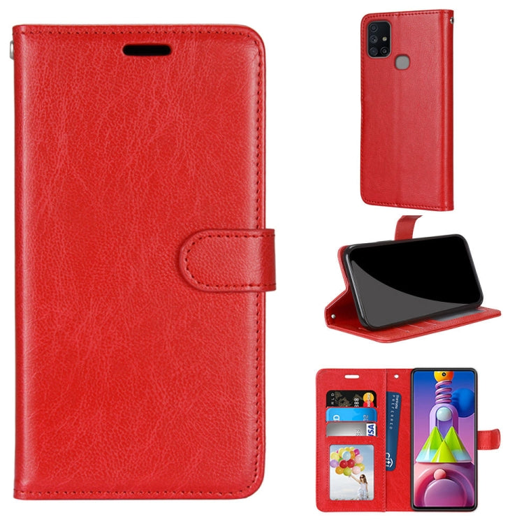 For Samsung Galaxy M51 Pure Color Horizontal Flip PU Leather Case with Holder & Card Slots & Wallet & Photo Frame