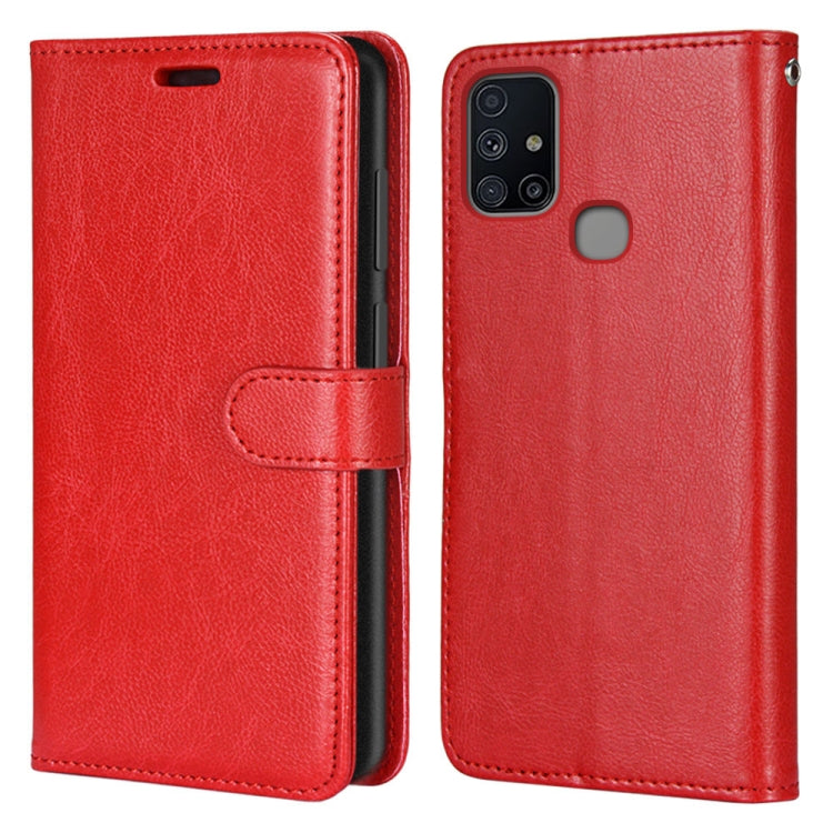 For Samsung Galaxy M51 Pure Color Horizontal Flip PU Leather Case with Holder & Card Slots & Wallet & Photo Frame