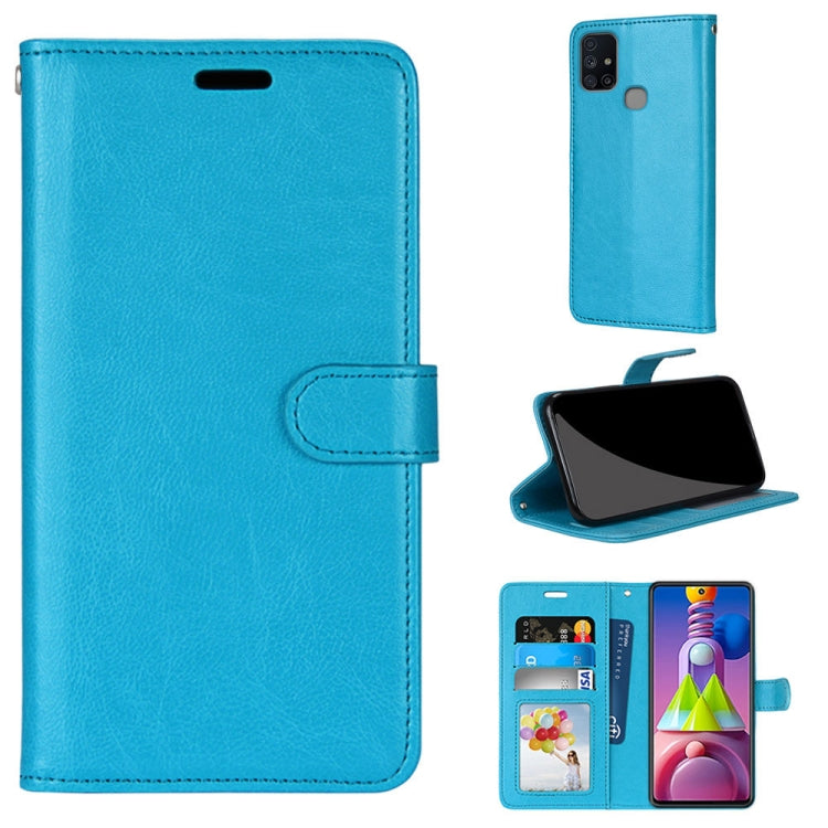 For Samsung Galaxy M51 Pure Color Horizontal Flip PU Leather Case with Holder & Card Slots & Wallet & Photo Frame
