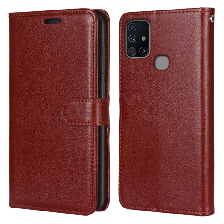 For Samsung Galaxy M51 Pure Color Horizontal Flip PU Leather Case with Holder & Card Slots & Wallet & Photo Frame