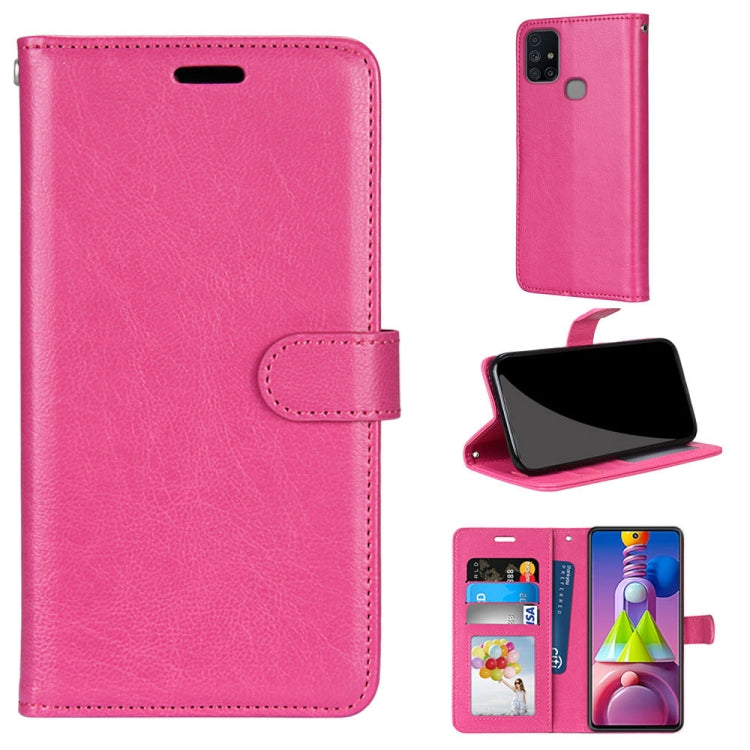 For Samsung Galaxy M51 Pure Color Horizontal Flip PU Leather Case with Holder & Card Slots & Wallet & Photo Frame