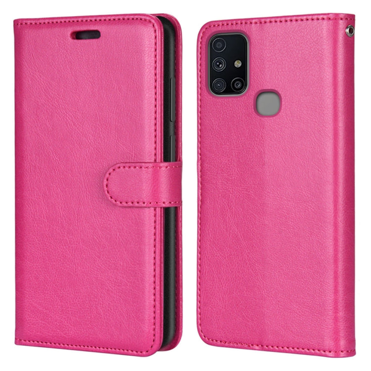 For Samsung Galaxy M51 Pure Color Horizontal Flip PU Leather Case with Holder & Card Slots & Wallet & Photo Frame