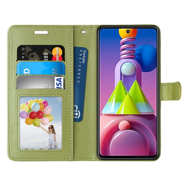 For Samsung Galaxy M51 Pure Color Horizontal Flip PU Leather Case with Holder & Card Slots & Wallet & Photo Frame