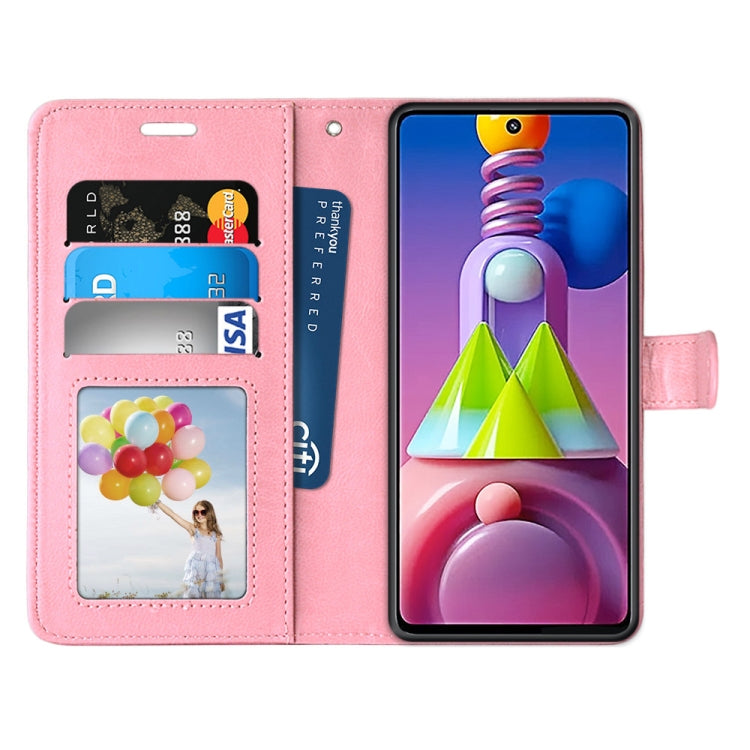 For Samsung Galaxy M51 Pure Color Horizontal Flip PU Leather Case with Holder & Card Slots & Wallet & Photo Frame
