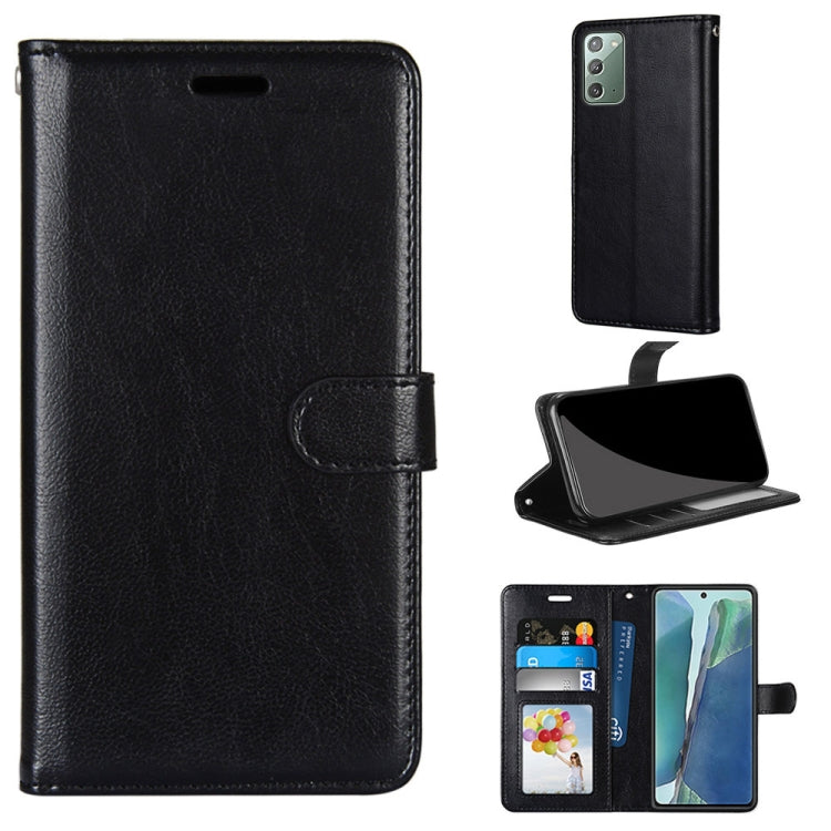 For Samsung Galaxy Note20 Pure Color Horizontal Flip PU Leather Case with Holder & Card Slots & Wallet & Photo Frame