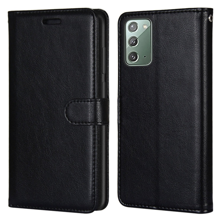 For Samsung Galaxy Note20 Pure Color Horizontal Flip PU Leather Case with Holder & Card Slots & Wallet & Photo Frame