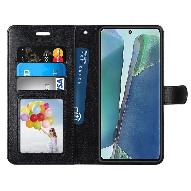 For Samsung Galaxy Note20 Pure Color Horizontal Flip PU Leather Case with Holder & Card Slots & Wallet & Photo Frame