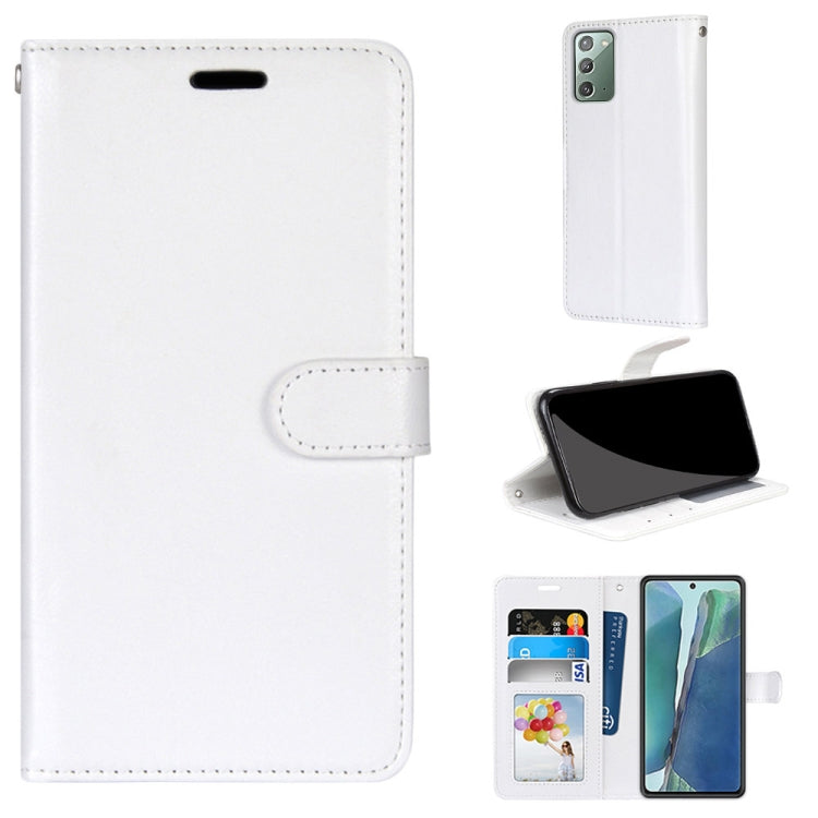 For Samsung Galaxy Note20 Pure Color Horizontal Flip PU Leather Case with Holder & Card Slots & Wallet & Photo Frame