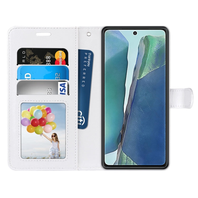 For Samsung Galaxy Note20 Pure Color Horizontal Flip PU Leather Case with Holder & Card Slots & Wallet & Photo Frame