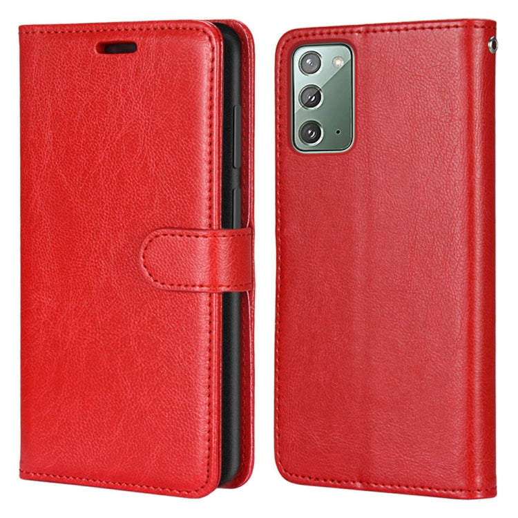 For Samsung Galaxy Note20 Pure Color Horizontal Flip PU Leather Case with Holder & Card Slots & Wallet & Photo Frame