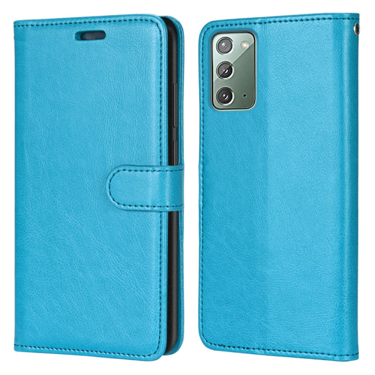 For Samsung Galaxy Note20 Pure Color Horizontal Flip PU Leather Case with Holder & Card Slots & Wallet & Photo Frame