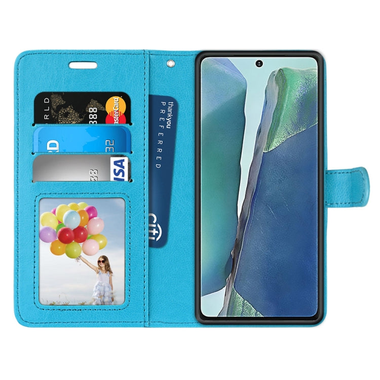 For Samsung Galaxy Note20 Pure Color Horizontal Flip PU Leather Case with Holder & Card Slots & Wallet & Photo Frame
