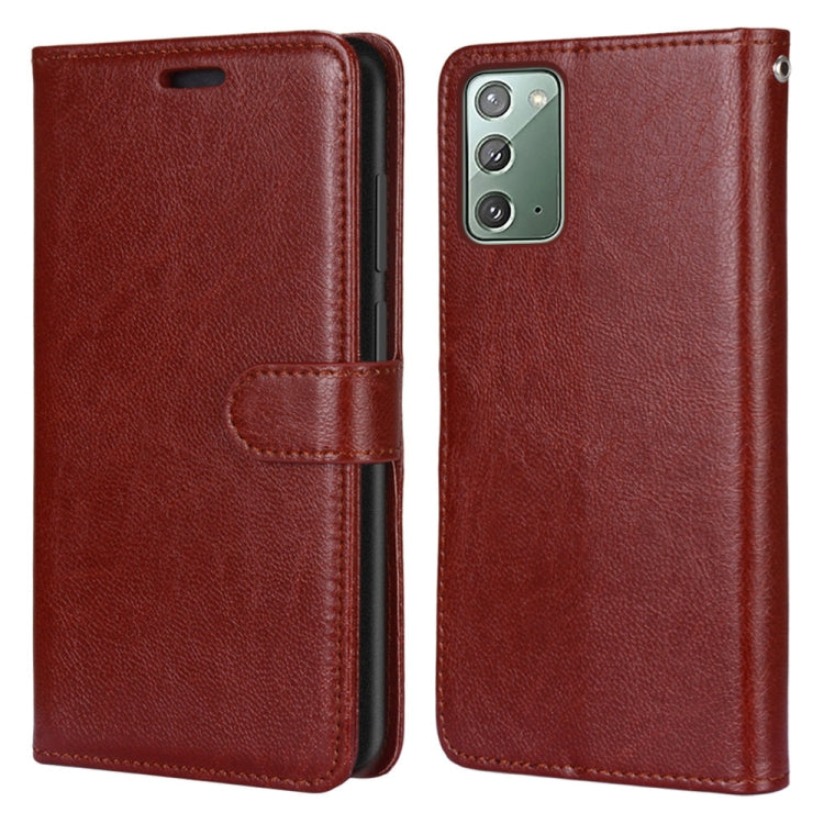 For Samsung Galaxy Note20 Pure Color Horizontal Flip PU Leather Case with Holder & Card Slots & Wallet & Photo Frame
