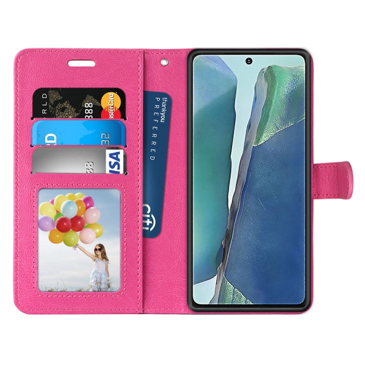 For Samsung Galaxy Note20 Pure Color Horizontal Flip PU Leather Case with Holder & Card Slots & Wallet & Photo Frame