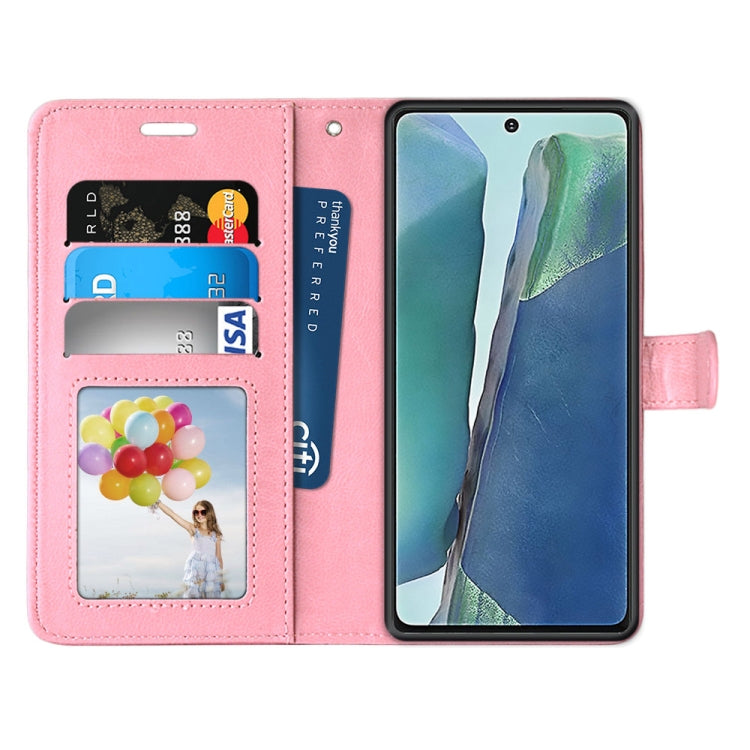 For Samsung Galaxy Note20 Pure Color Horizontal Flip PU Leather Case with Holder & Card Slots & Wallet & Photo Frame