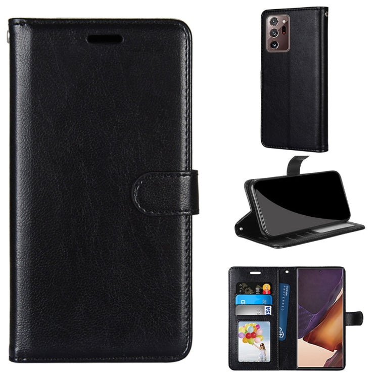 For Samsung Galaxy Note20 Ultra Pure Color Horizontal Flip PU Leather Case with Holder & Card Slots & Wallet & Photo Frame