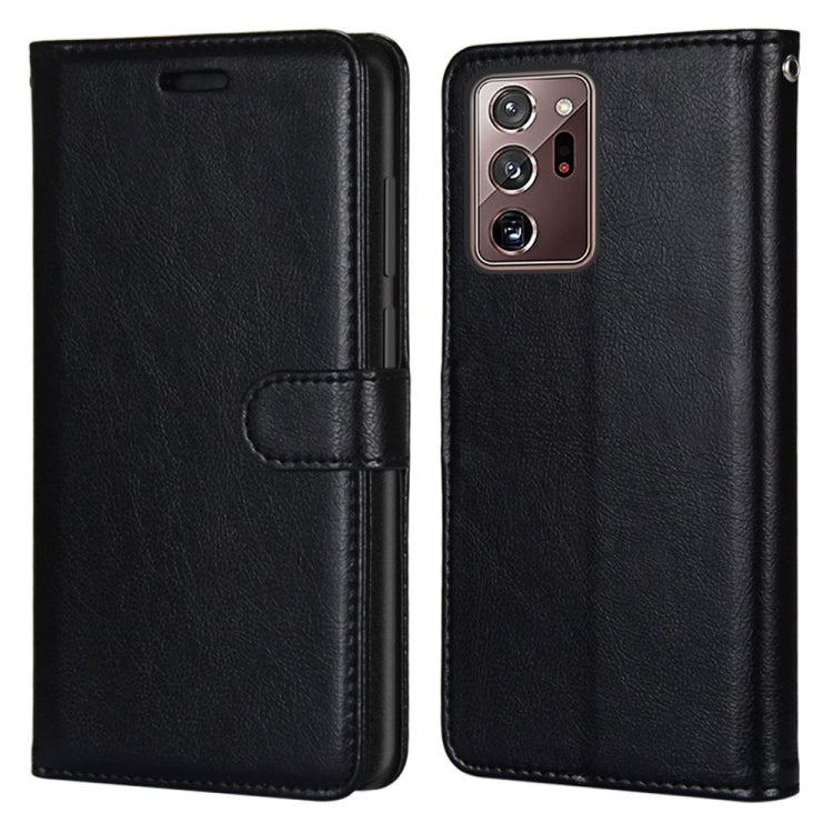 For Samsung Galaxy Note20 Ultra Pure Color Horizontal Flip PU Leather Case with Holder & Card Slots & Wallet & Photo Frame