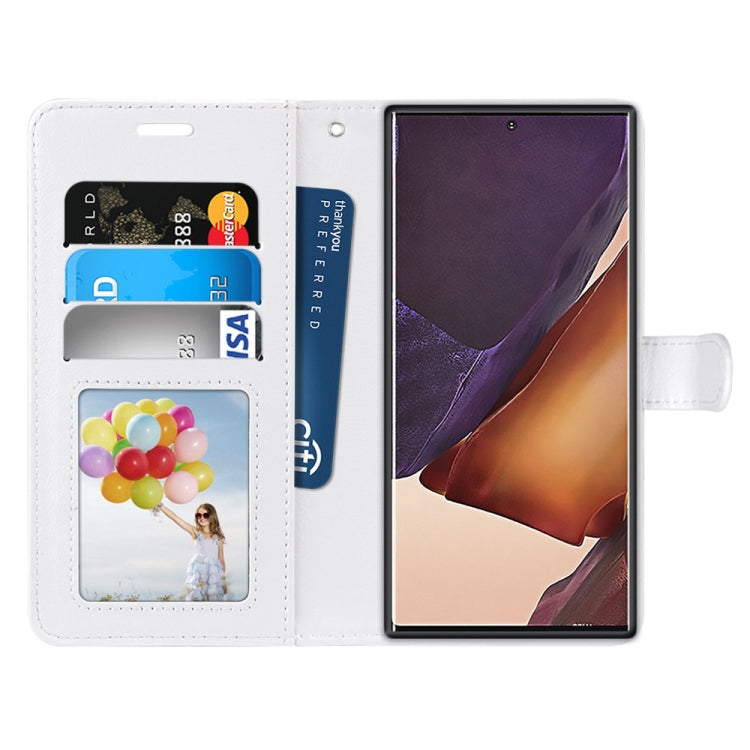 For Samsung Galaxy Note20 Ultra Pure Color Horizontal Flip PU Leather Case with Holder & Card Slots & Wallet & Photo Frame