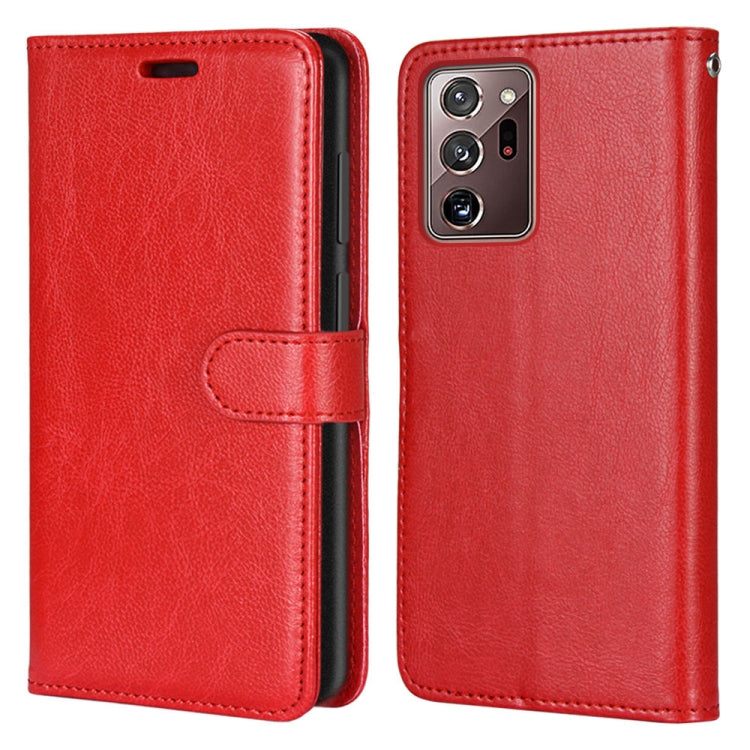 For Samsung Galaxy Note20 Ultra Pure Color Horizontal Flip PU Leather Case with Holder & Card Slots & Wallet & Photo Frame