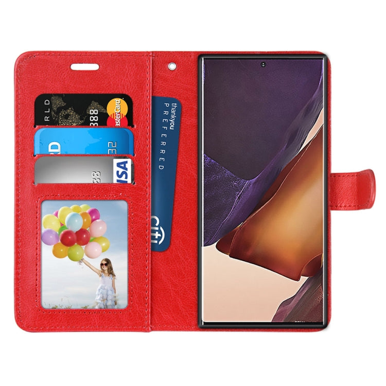 For Samsung Galaxy Note20 Ultra Pure Color Horizontal Flip PU Leather Case with Holder & Card Slots & Wallet & Photo Frame