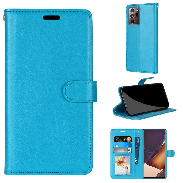 For Samsung Galaxy Note20 Ultra Pure Color Horizontal Flip PU Leather Case with Holder & Card Slots & Wallet & Photo Frame