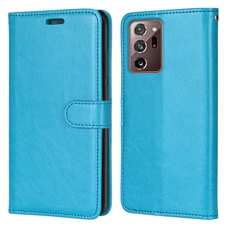 For Samsung Galaxy Note20 Ultra Pure Color Horizontal Flip PU Leather Case with Holder & Card Slots & Wallet & Photo Frame
