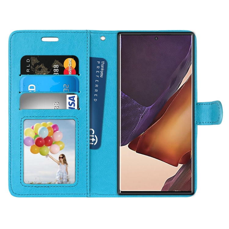 For Samsung Galaxy Note20 Ultra Pure Color Horizontal Flip PU Leather Case with Holder & Card Slots & Wallet & Photo Frame