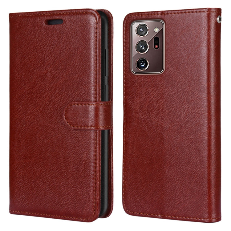For Samsung Galaxy Note20 Ultra Pure Color Horizontal Flip PU Leather Case with Holder & Card Slots & Wallet & Photo Frame