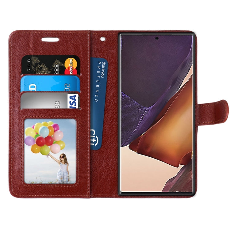 For Samsung Galaxy Note20 Ultra Pure Color Horizontal Flip PU Leather Case with Holder & Card Slots & Wallet & Photo Frame