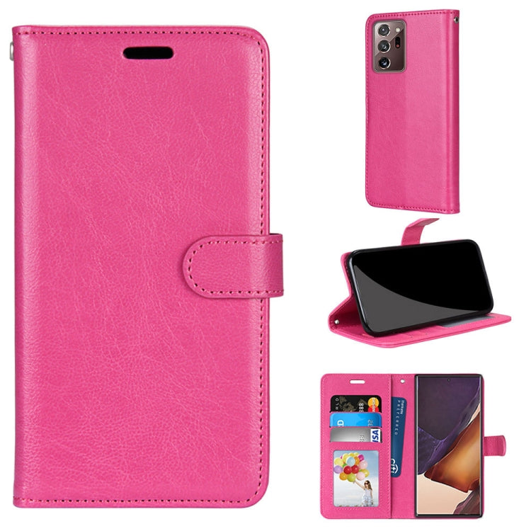 For Samsung Galaxy Note20 Ultra Pure Color Horizontal Flip PU Leather Case with Holder & Card Slots & Wallet & Photo Frame
