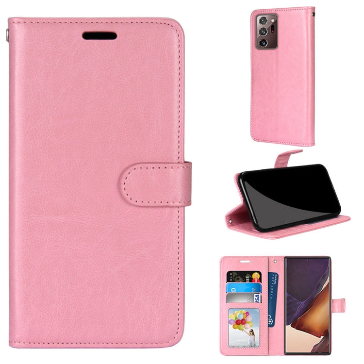 For Samsung Galaxy Note20 Ultra Pure Color Horizontal Flip PU Leather Case with Holder & Card Slots & Wallet & Photo Frame