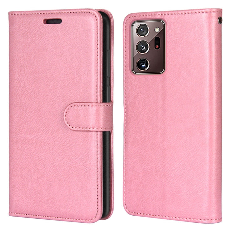 For Samsung Galaxy Note20 Ultra Pure Color Horizontal Flip PU Leather Case with Holder & Card Slots & Wallet & Photo Frame
