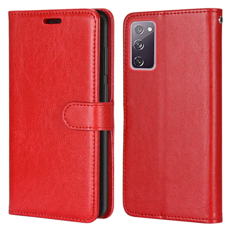For Samsung Galaxy S20 FE 5G Pure Color Horizontal Flip PU Leather Case with Holder & Card Slots & Wallet & Photo Frame