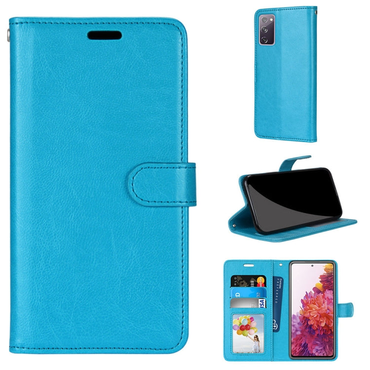 For Samsung Galaxy S20 FE 5G Pure Color Horizontal Flip PU Leather Case with Holder & Card Slots & Wallet & Photo Frame