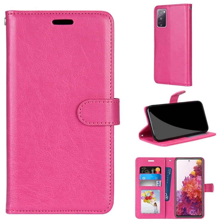 For Samsung Galaxy S20 FE 5G Pure Color Horizontal Flip PU Leather Case with Holder & Card Slots & Wallet & Photo Frame