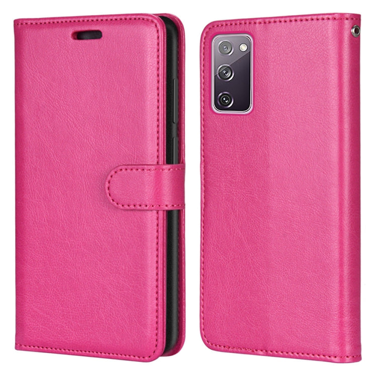 For Samsung Galaxy S20 FE 5G Pure Color Horizontal Flip PU Leather Case with Holder & Card Slots & Wallet & Photo Frame