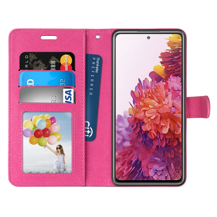 For Samsung Galaxy S20 FE 5G Pure Color Horizontal Flip PU Leather Case with Holder & Card Slots & Wallet & Photo Frame