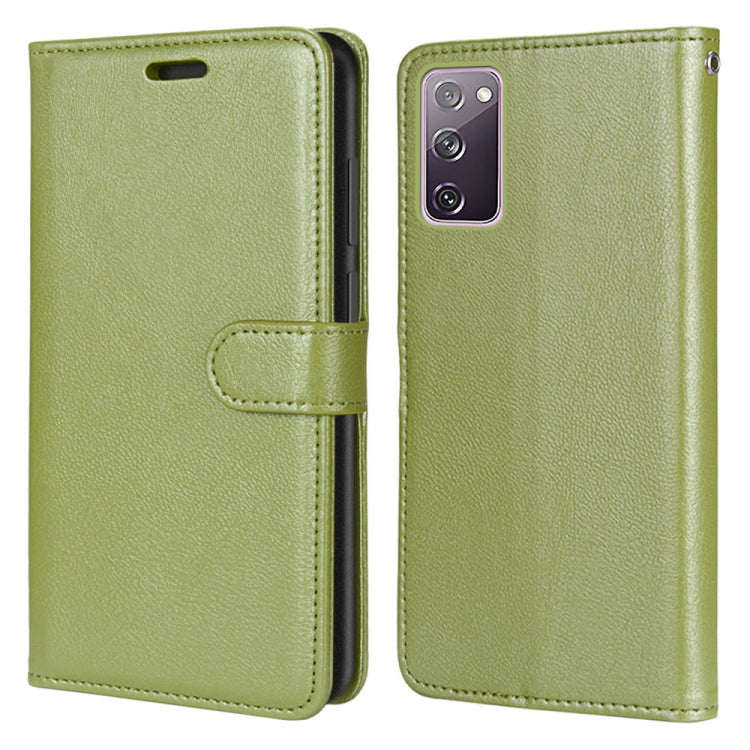 For Samsung Galaxy S20 FE 5G Pure Color Horizontal Flip PU Leather Case with Holder & Card Slots & Wallet & Photo Frame