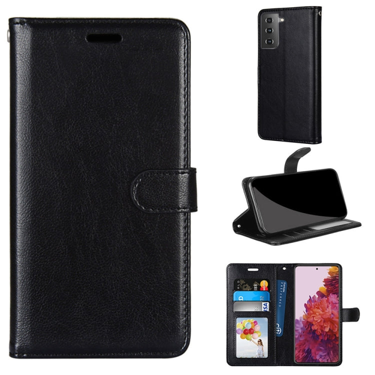 For Samsung Galaxy S21 5G Pure Color Horizontal Flip PU Leather Case with Holder & Card Slots & Wallet & Photo Frame