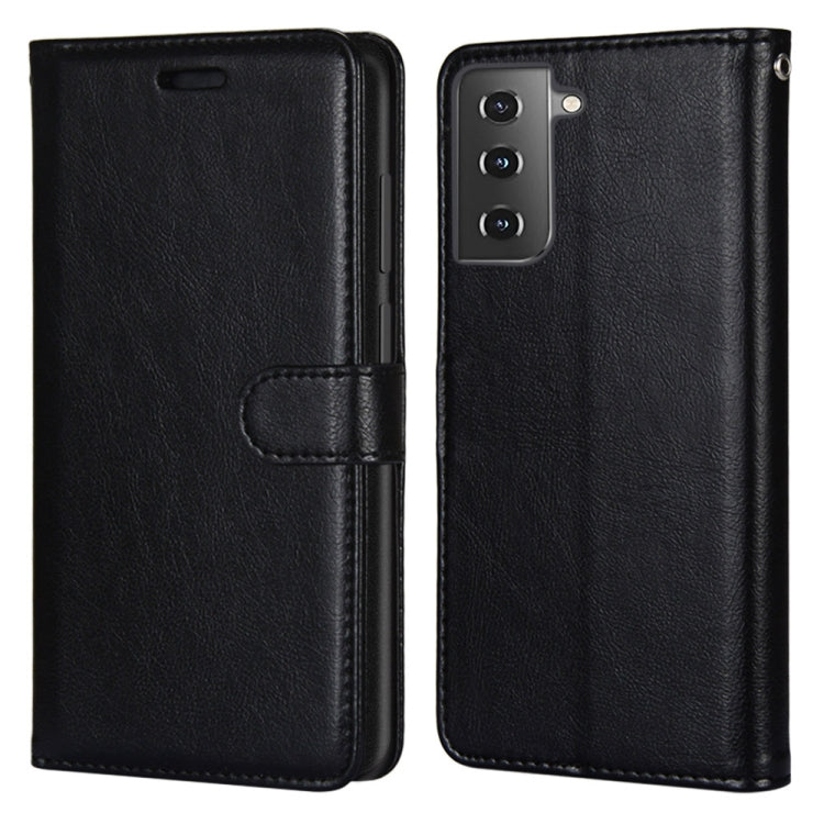 For Samsung Galaxy S21 5G Pure Color Horizontal Flip PU Leather Case with Holder & Card Slots & Wallet & Photo Frame