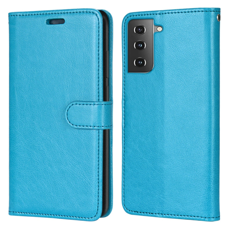 For Samsung Galaxy S21 5G Pure Color Horizontal Flip PU Leather Case with Holder & Card Slots & Wallet & Photo Frame