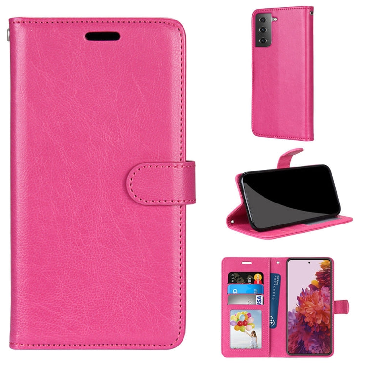 For Samsung Galaxy S21 5G Pure Color Horizontal Flip PU Leather Case with Holder & Card Slots & Wallet & Photo Frame