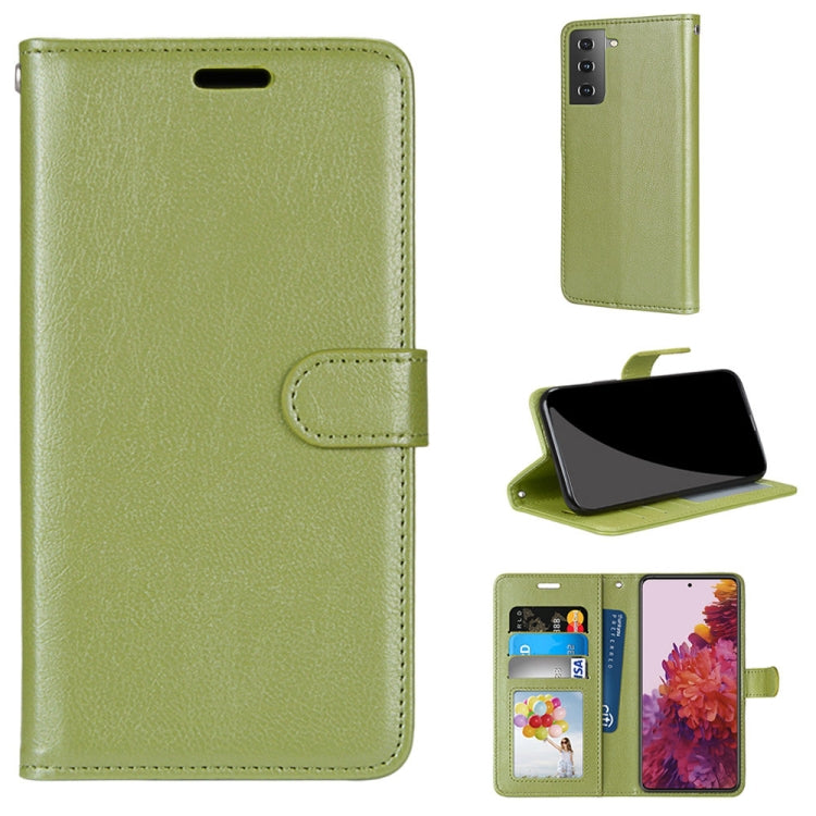 For Samsung Galaxy S21 5G Pure Color Horizontal Flip PU Leather Case with Holder & Card Slots & Wallet & Photo Frame