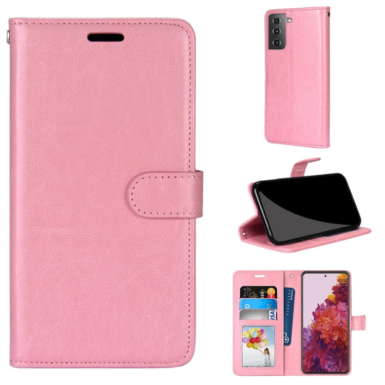 For Samsung Galaxy S21 5G Pure Color Horizontal Flip PU Leather Case with Holder & Card Slots & Wallet & Photo Frame