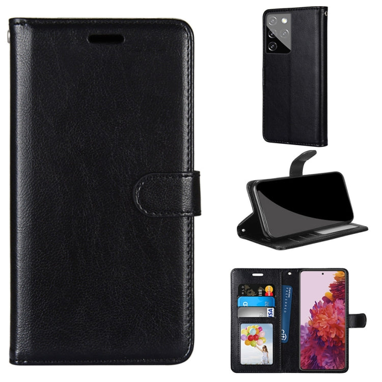 For Samsung Galaxy S21 Ultra 5G Pure Color Horizontal Flip PU Leather Case with Holder & Card Slots & Wallet & Photo Frame